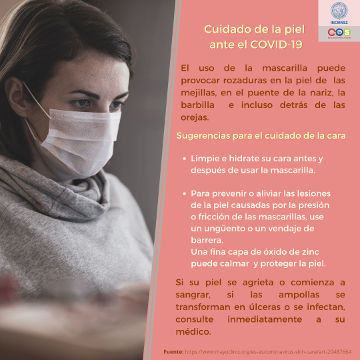 Coronavirus. Cuidado de la cara
