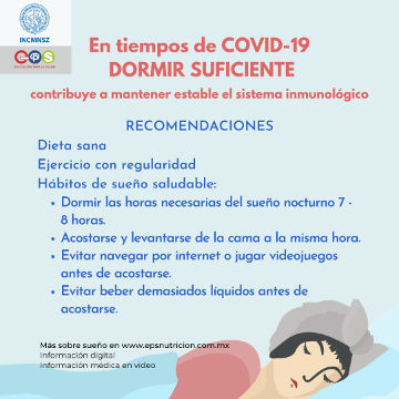 Coronavirus. Dormir suficiente