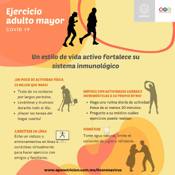 Coronavirus.  Ejercicio adulto mayor