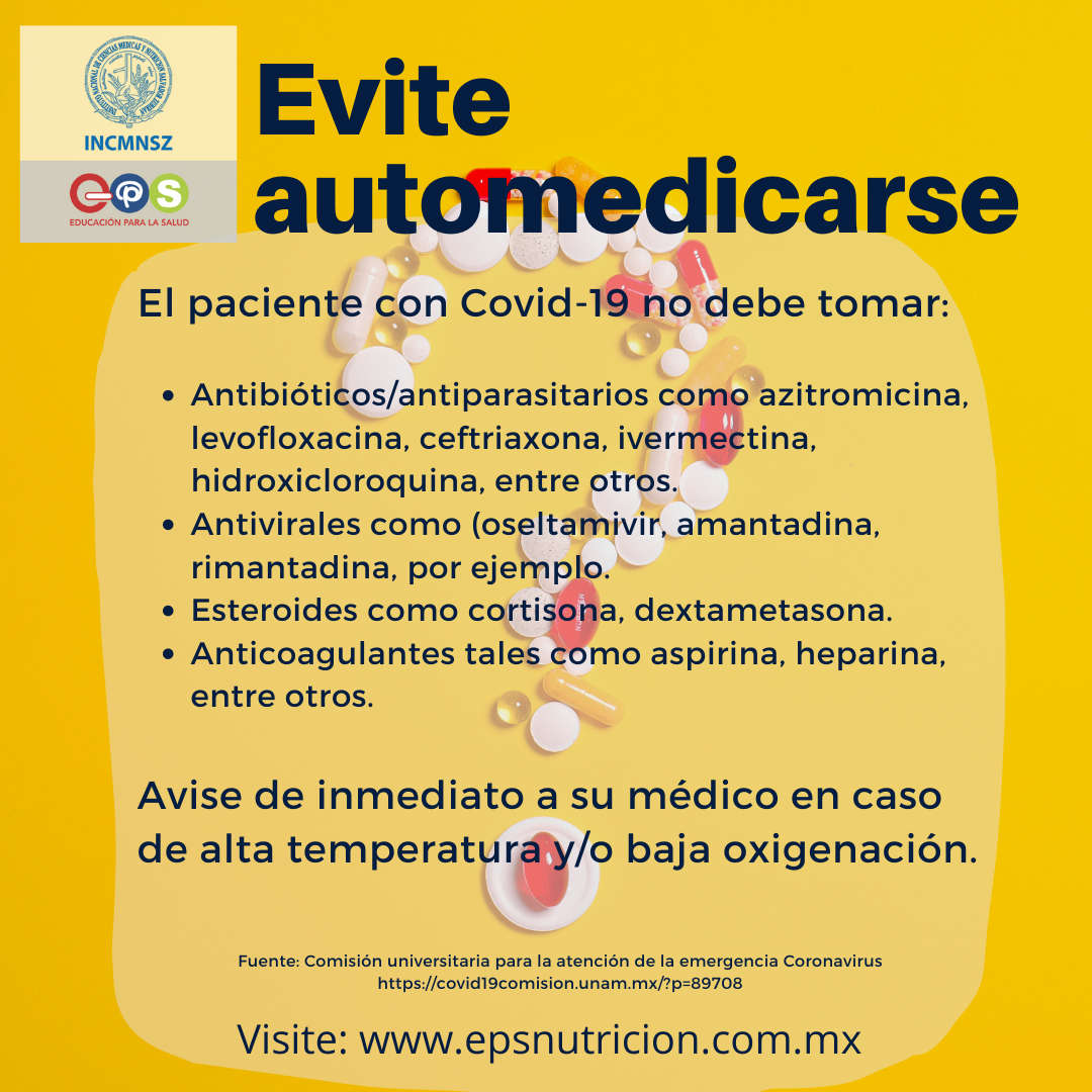 Evite automedicarse
