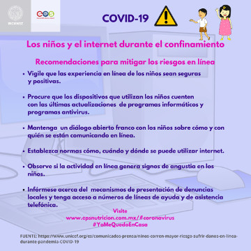 Coronavirus. Niños e internet
