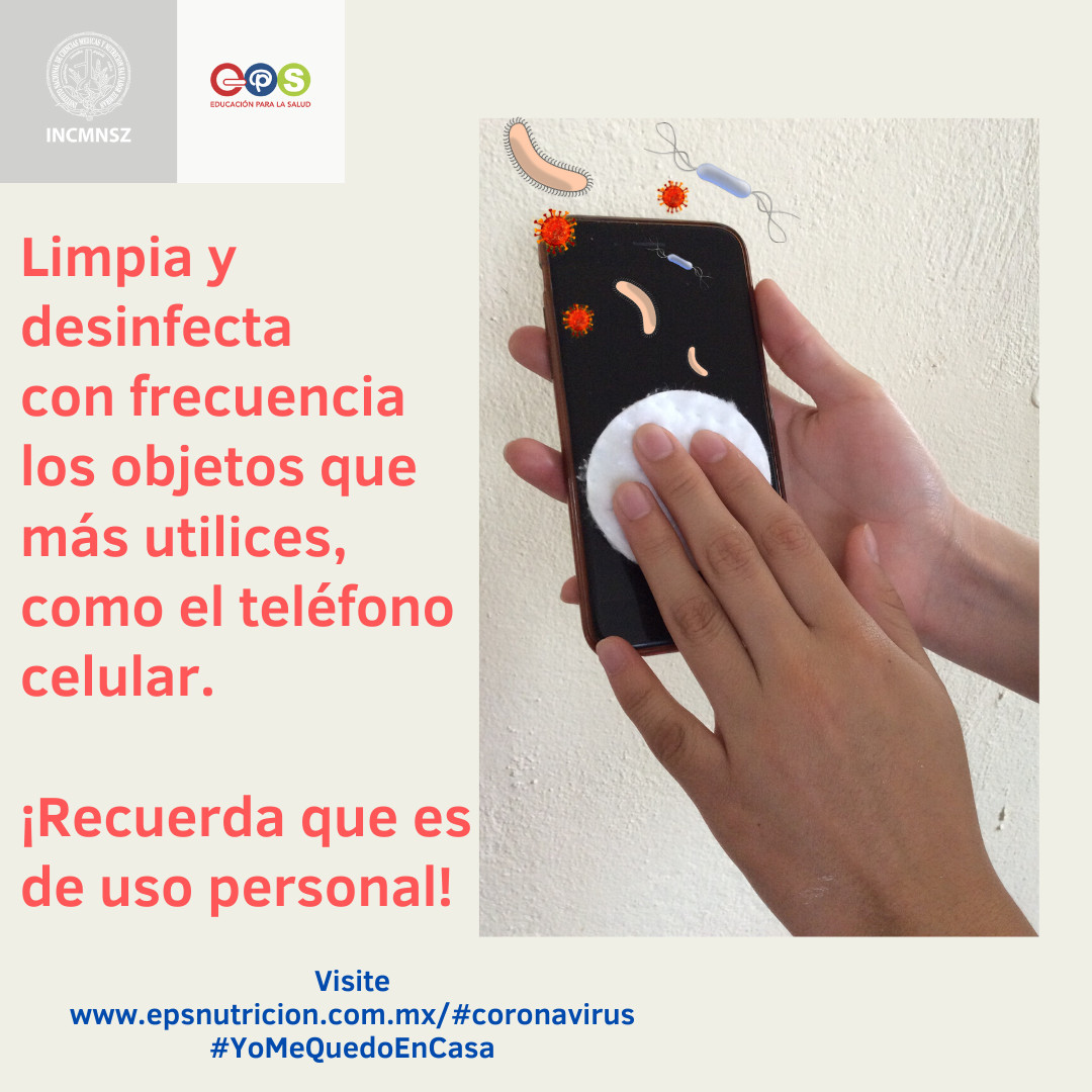 Coronavirus. Limpieza de objetos