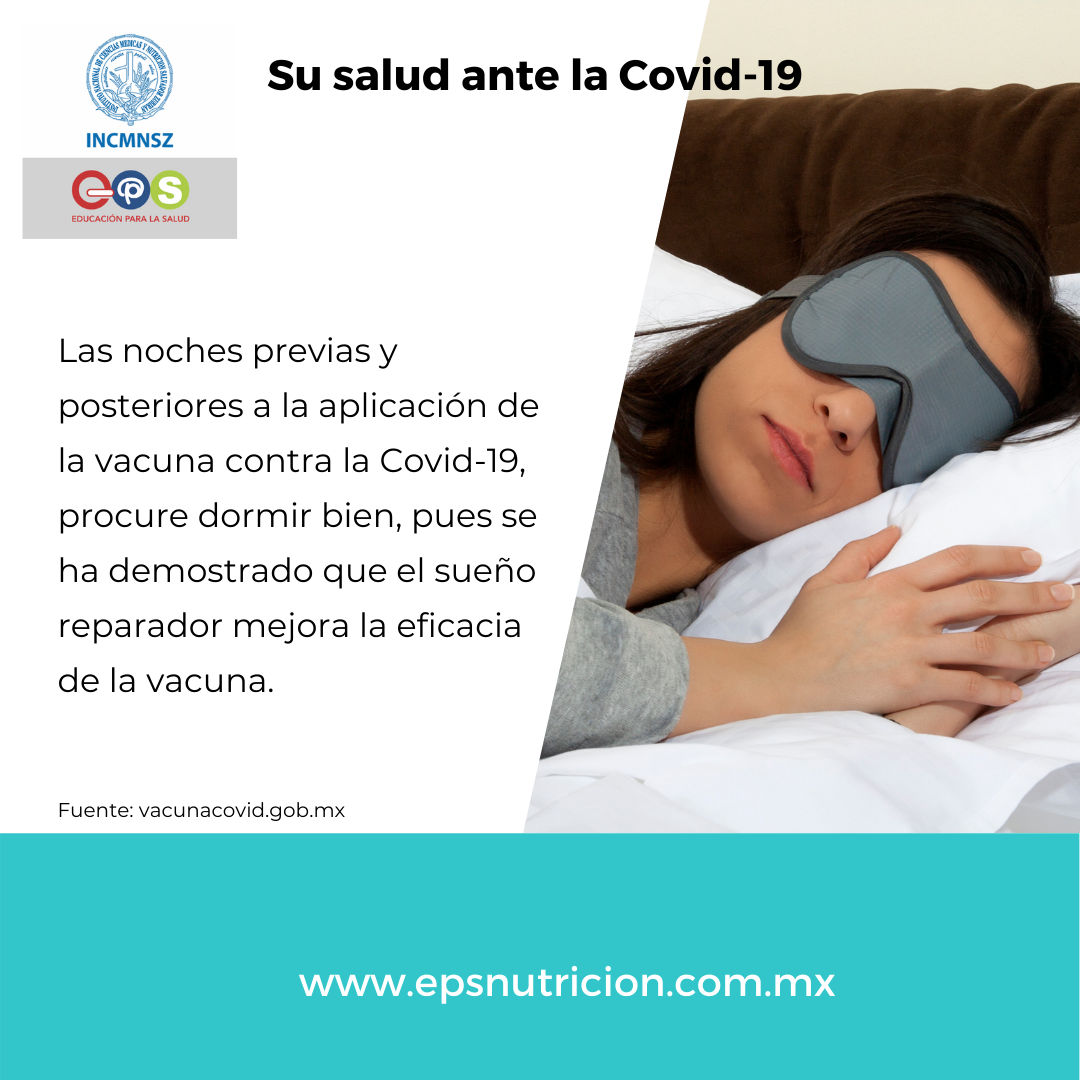 Dormir bien antes y después de la vacuna