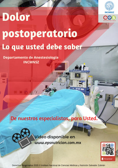 Dolor postoperatorio. Lo que usted debe saber