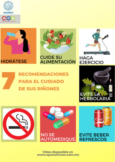 7 recomendaciones para el cuidado de sus riñones